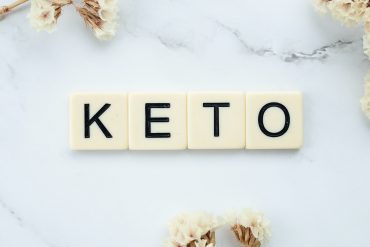 keto text with flower