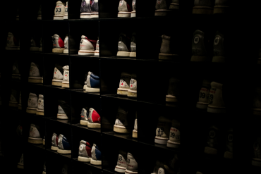 shoes in a closet